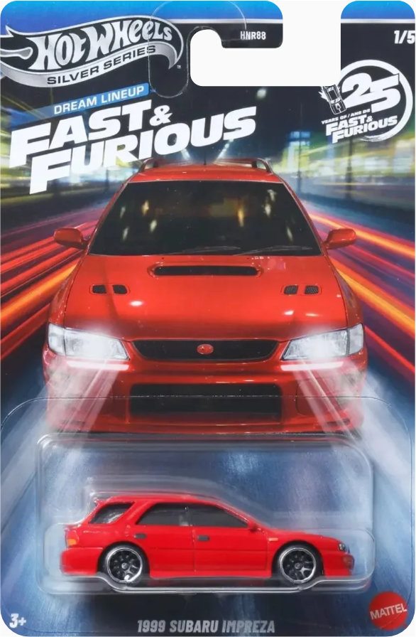 2026 hot wheels silver series fast and furious dream lineup 1999 Subaru Impreza